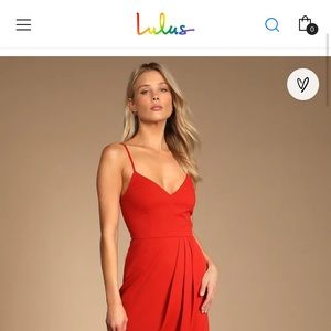 NWT Red Lulus Midi Dress